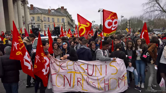 Loi du travail non merci 3000 personnes Périgueux le 31 mars