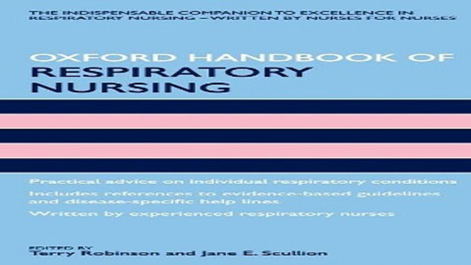 Download Oxford Handbook of Respiratory Nursing  Oxford Handbooks in Nursing