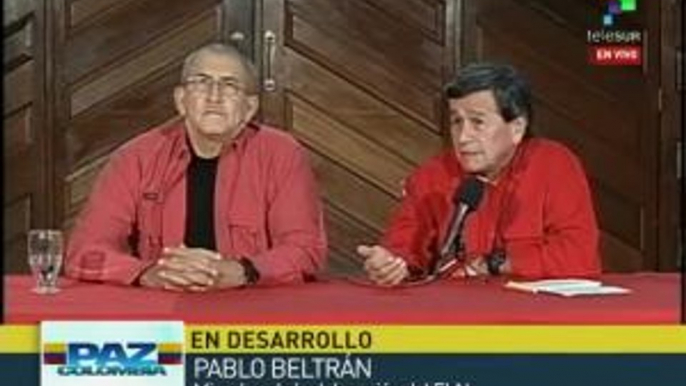 ELN destaca rol de Venezuela en diálogos con gob. colombiano