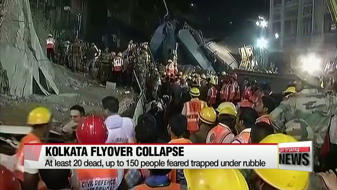 More than 20 killed, many more trapped in India flyover collapse