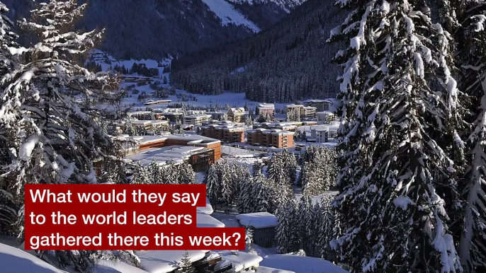 What would the refugees of Davos say to world leaders ? BBC News