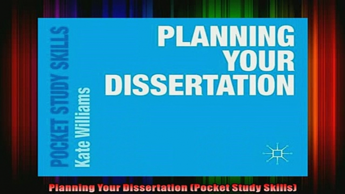 READ book  Planning Your Dissertation Pocket Study Skills Full EBook