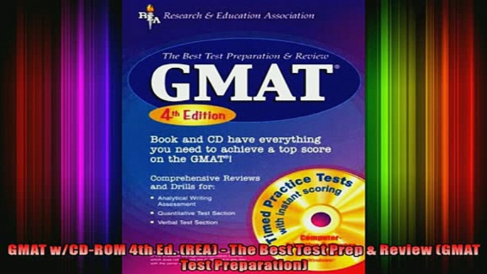 Full Free PDF Downlaod  GMAT wCDROM 4th Ed REA  The Best Test Prep  Review GMAT Test Preparation Full Ebook Online Free