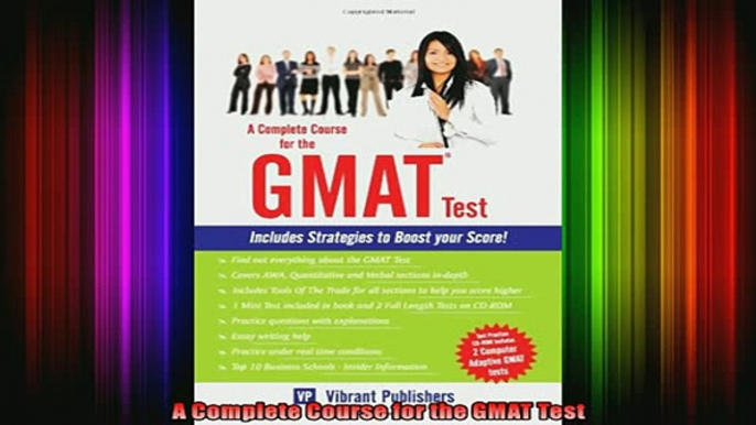 READ book  A Complete Course for the GMAT Test Full EBook