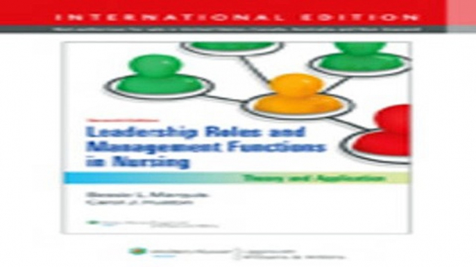 Download Leadership Roles and Management Functions in Nursing  Theory and Application