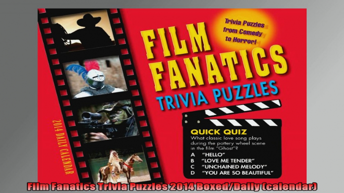 Film Fanatics Trivia Puzzles 2014 BoxedDaily calendar