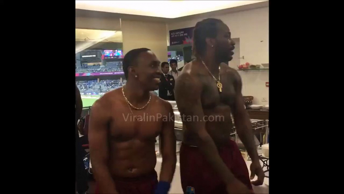 West Indies Players partying it out after they qualify for the Finals of ‪WCT20‬