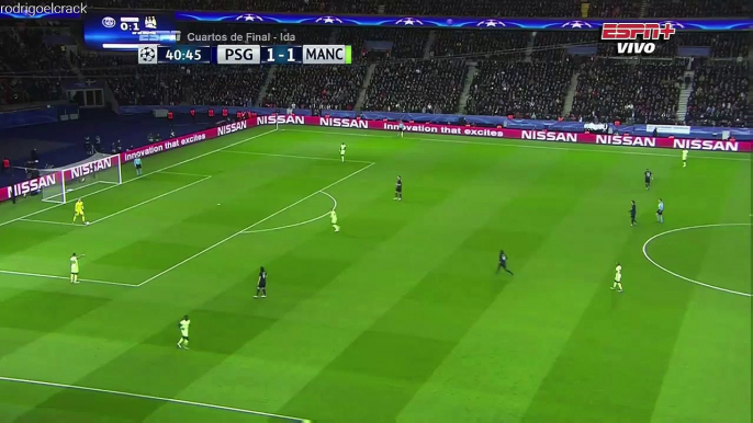 1 - 1 Zlatan Ibrahimovic Goal Paris Saint-Germain vs Manchester City 06/04/2016 - UEFA Champions League