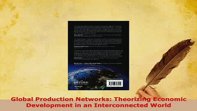 PDF  Global Production Networks Theorizing Economic Development in an Interconnected World PDF Book Free