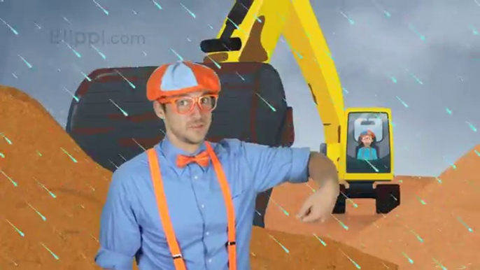 Construction Vehicles for Kids with Blippi - The Excavator Song