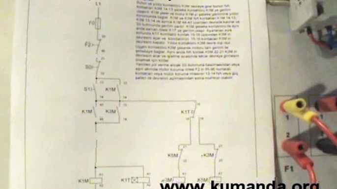 Elektrik Eğitim Videosu - Kumanda devreleri arıza arama - Yıldız üçgen - www.kumanda.org