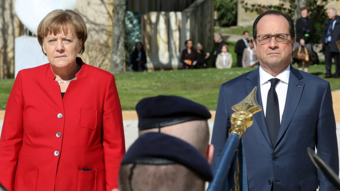 18e sommet des ministres franco-allemand : Angela Merkel et François Hollande à Metz