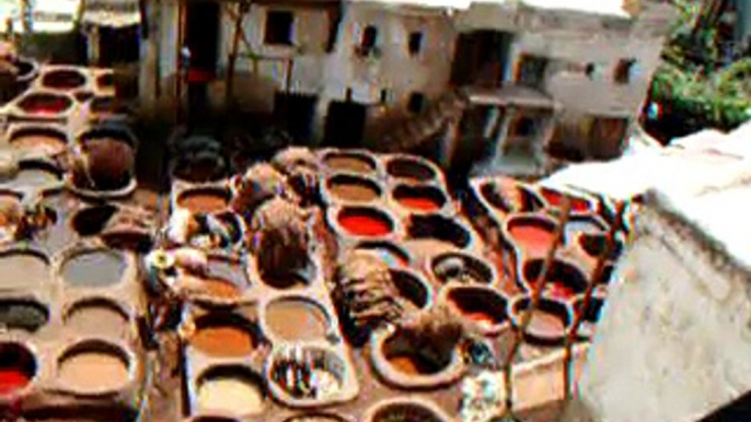 Dyers' Souk in Fes - View from tannery - Morocco Experiment 2005
