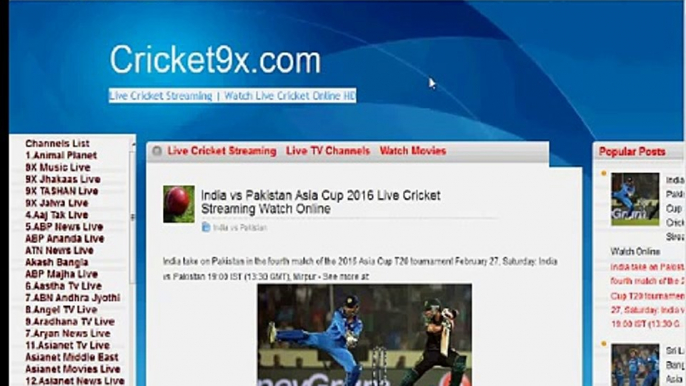 Live Cricket - IPL 2016 Live Streaming - Watch Live Cricket Match Today Online HD