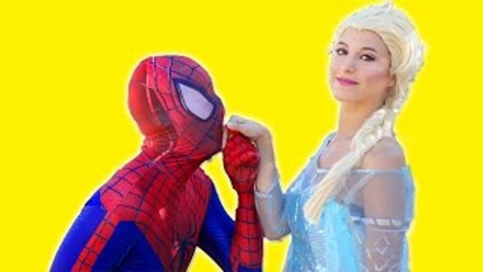 Superman & Spiderman vs Surprise Eggs Poo - Frozen Elsa Kidnapped - Fun Superhero in real life