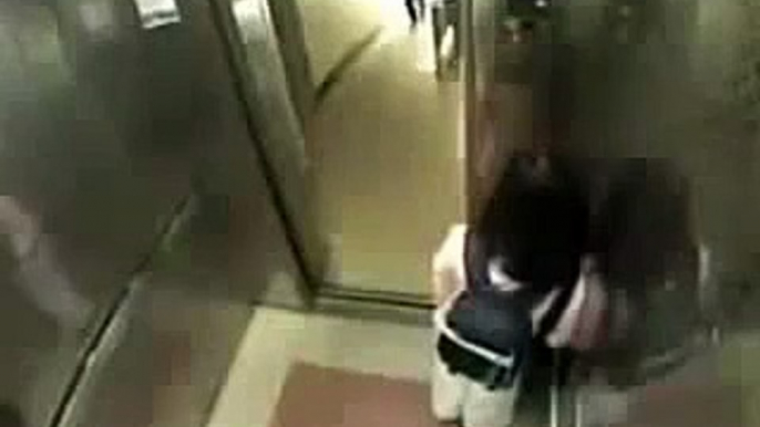 Little Karate Girl fight back Man In Elevator