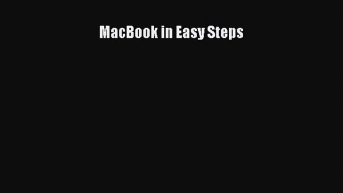 Read MacBook in Easy Steps Ebook Free