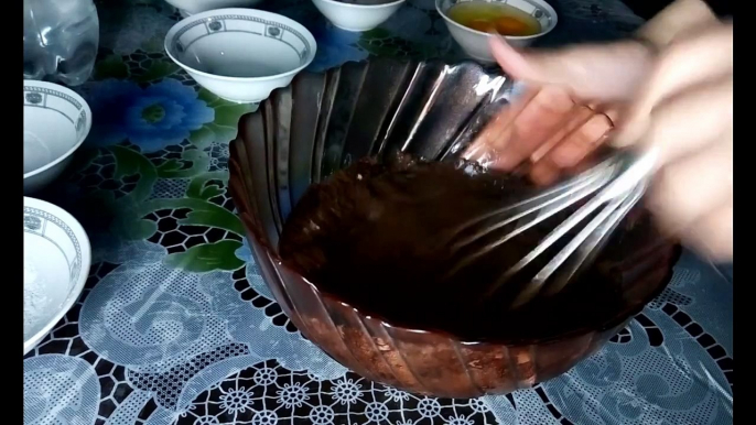 كيك الكاكاو مع كرات جوز الهند ، كيك سهل وبسيط  || Cocoa cake with grated coconut balls