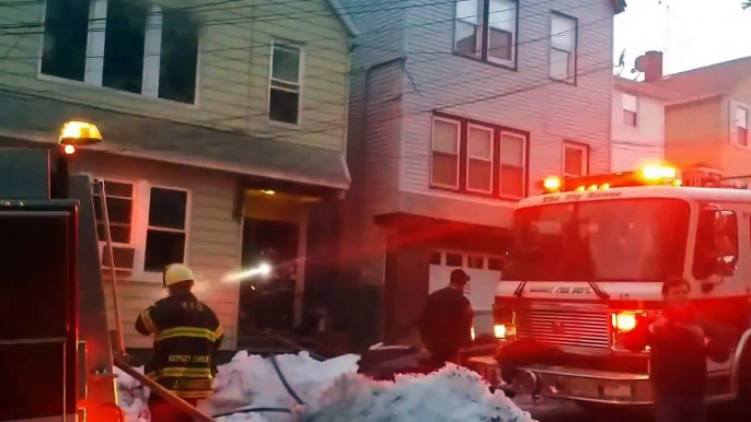 KEARNY, NJ KFD At Third Alarm House Fire Duke St 2/24/14 p 1