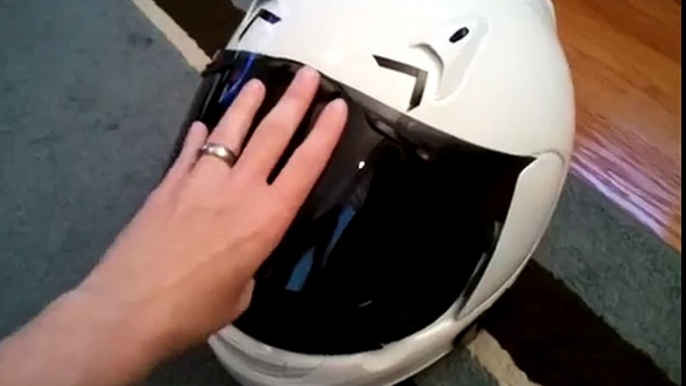 Changing an Arai Motorcycle Helmet Shield