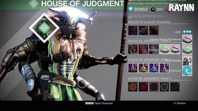 Destiny - House of Judgment Level 3 Rewards - Variks Level 3 Rewards - Destiny House of Wolves