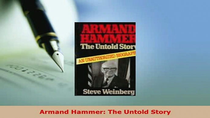 PDF  Armand Hammer The Untold Story Download Full Ebook