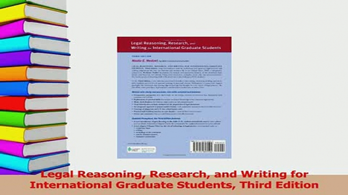 PDF  Legal Reasoning Research and Writing for International Graduate Students Third Edition Read Full Ebook