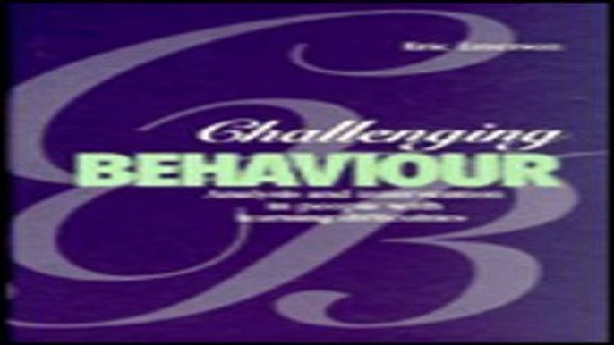 Download Challenging Behaviour  Analysis and Intervention in People with Learning Disabilities