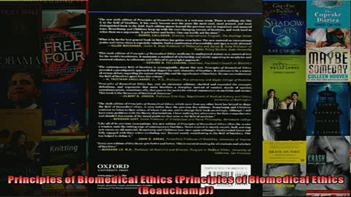 Free PDF Downlaod  Principles of Biomedical Ethics Principles of Biomedical Ethics Beauchamp  BOOK ONLINE