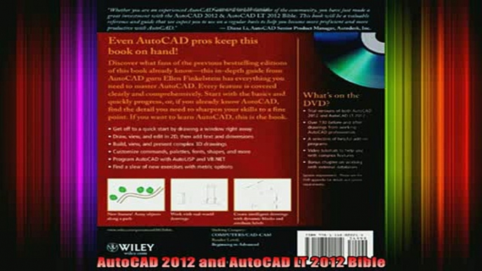 Download  AutoCAD 2012 and AutoCAD LT 2012 Bible Full EBook Free