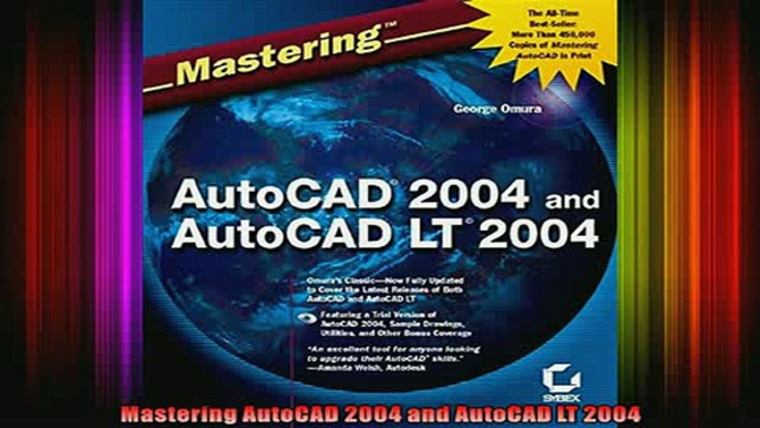 Read  Mastering AutoCAD 2004 and AutoCAD LT 2004  Full EBook