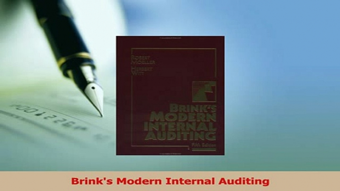 Read  Brinks Modern Internal Auditing Ebook Online