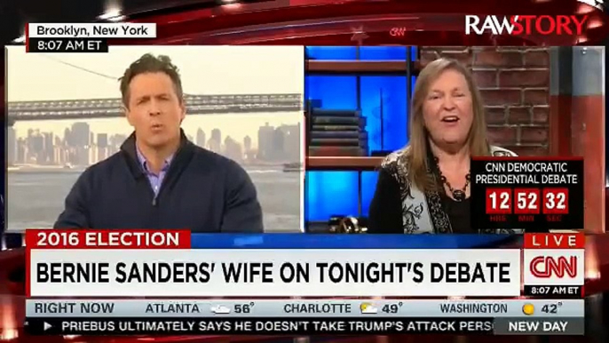 Jane Sanders tells CNN she didn't hear 'Democratic whore' remark