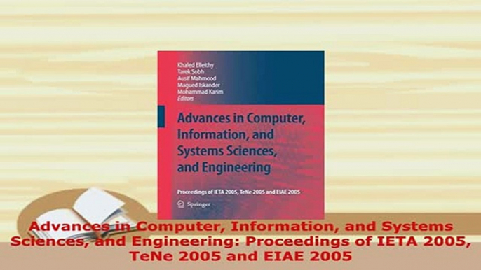 PDF  Advances in Computer Information and Systems Sciences and Engineering Proceedings of IETA Free Books