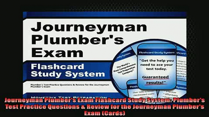 FREE PDF  Journeyman Plumbers Exam Flashcard Study System Plumbers Test Practice Questions  READ ONLINE