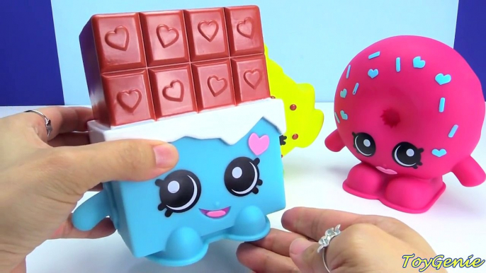 Shopkins Piggy Banks with Cheeky Chocolate, Kooky Cookie, and Dlish Donut