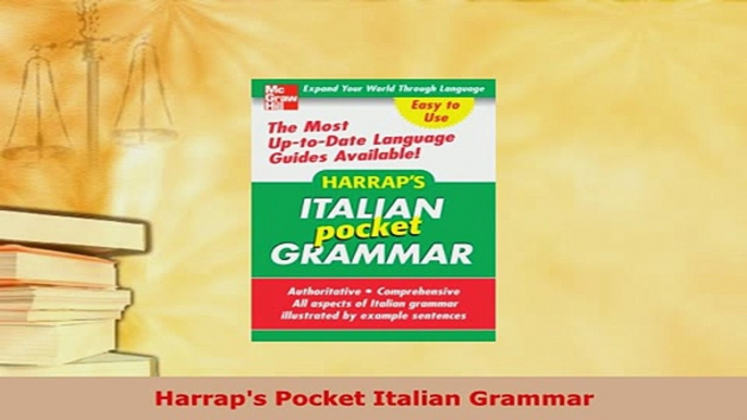 PDF  Harraps Pocket Italian Grammar Read Full Ebook