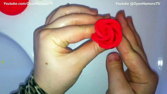 Oyun Hamuru ile Kırmızı Güller Yapmak (Play Doh How To Make Red Roses)