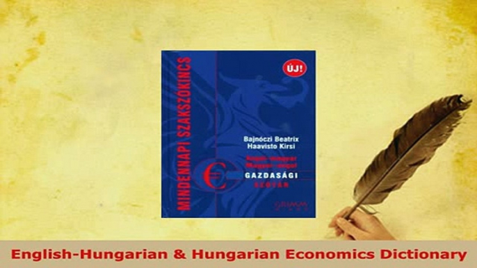 PDF  EnglishHungarian  Hungarian Economics Dictionary Read Online