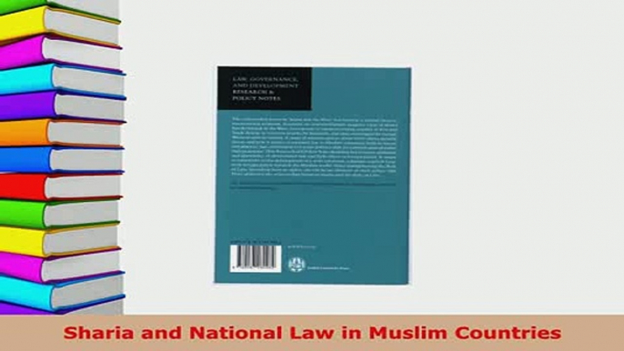 Download  Sharia and National Law in Muslim Countries Free Books