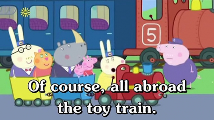 Learn english through cartoon | Peppa Pig with subtitles | Episode 40: Grandpa's little train...