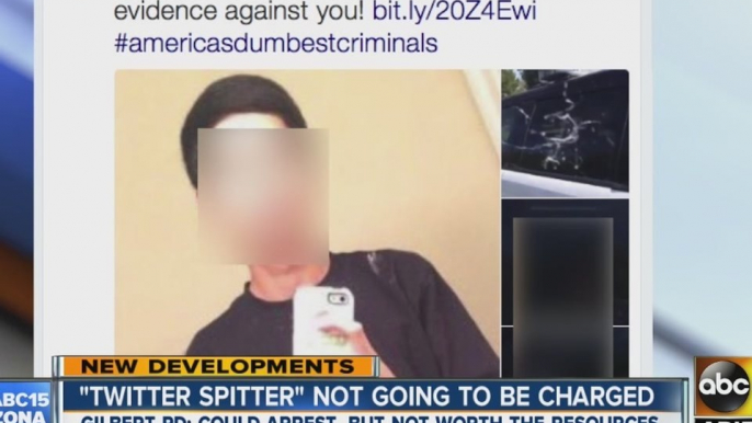 'Twitter spitter' not going to be charged