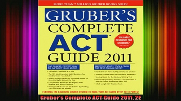 READ book  Grubers Complete ACT Guide 2011 2E Full Free