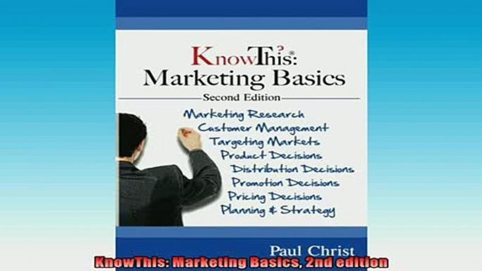 Free PDF Downlaod  KnowThis Marketing Basics 2nd edition  DOWNLOAD ONLINE