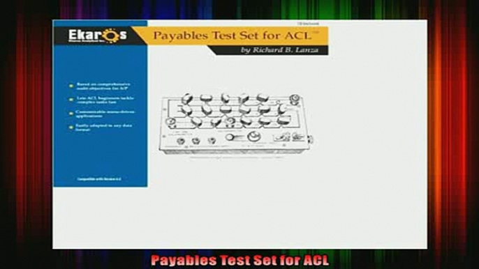 READ book  Payables Test Set for ACL Full EBook