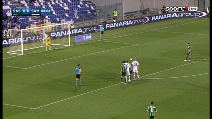 Domenico Berardi Missed Penalty Sassuolo 0 - 0 Sampdoria 20.04.2016