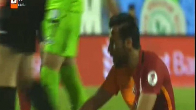 Red Card Cedric Makiadi - Rizespor 0-1 Galatasaray (20.04.2016)