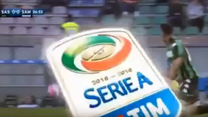 Andrea Ranocchia Red Card - Sassuolo Vs Sampdoria Serie A 2016 20-04-2016