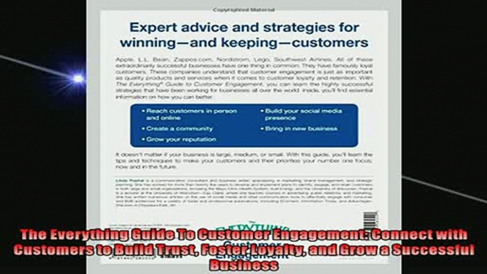 READ book  The Everything Guide To Customer Engagement Connect with Customers to Build Trust Foster  FREE BOOOK ONLINE