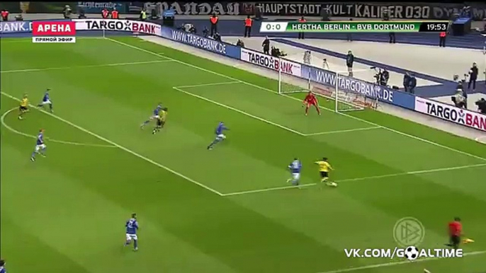 Gonzalo Castro Goal HD - Hertha Berlin 0-1 Dortmund - 20-04-2016